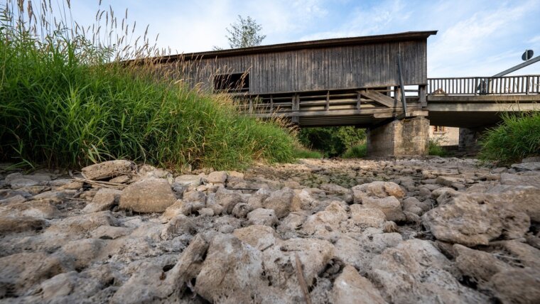 Ausgetrocknetes Flussbett der Ilm