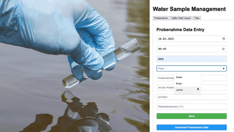 Probenahme und Datenspeicherung