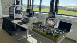 Messeexponat der Projektmesse bei der Vor-Ort-Begehung