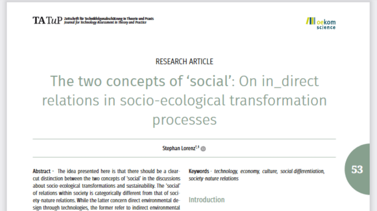 Ausschnitt der Titelseite des Artikels